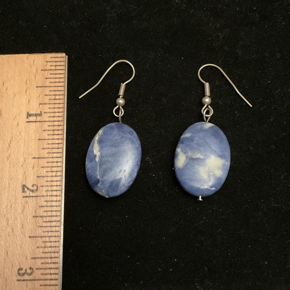Handcrafted Sodalite Gemstone Earrings - Picture 2 of 3